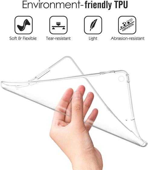 Clear Case for iPad mini 7 A17 Pro (2024) / Mini 6 (2021), Soft Slim Fit Shockproof TPU Lightweight Transparent Cover...