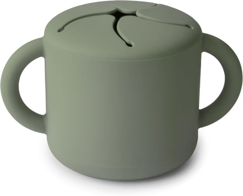 mushie Silicone Snack Cup | Spill Proof Food Container for Toddler and Baby (Dried Thyme)...