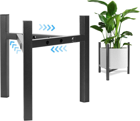 Airpark Plant Stand Indoor Adjustable, Metal Modern Plant Stand, Heavy Duty Stable Plant Pot Flower Holder Indoor Outdoor Corner, Fit 8 9 10 11 12...