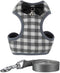 Dog Harness and Leash Set, Soft Mesh No Pull Dog Cat Harness Vest with Bowtie Bell for Small Dogs Puppy and Cats Outdoor Training and Running Clas...