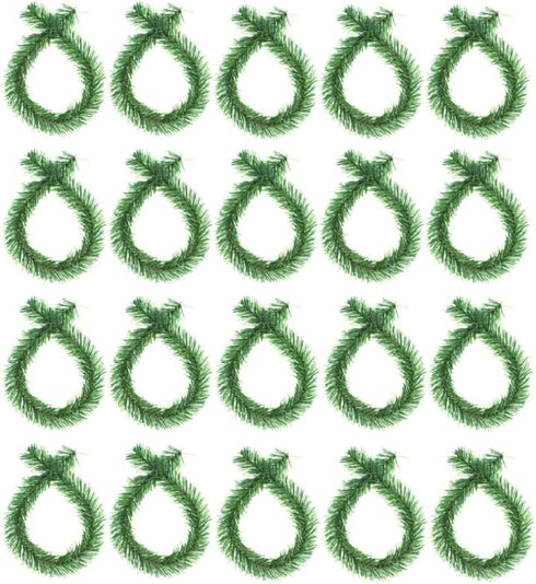 Haute Decor GarlandTies, 20 Pack 14 inches (Noble Fir) Twist Ties with Strong Inner Wire for Securing Garland, Lights, and More!...