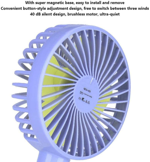 Pssopp Mini Fan Desk Fan Magnetic Fan Three-speed Adjustable Cooling Desktop Fans Ultra-quiet Flexible Electric Fans with Super Magnetic Base()...