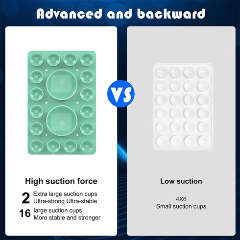 Silicone Suction Phone Holder Mount,Silicon Adhesive Phone Accessory for iPhone and Android, Hands-Free Mirror Shower Phone Holder,TikTok Videos a...