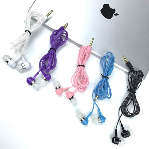 Earbud Headphones Bulk Wired Earphones Mixed Colors 10 Packs Compatible with iPhone Smartphone Computer Laptop MP3 School Classroom...