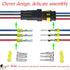 Way Car Waterproof Electrical Connector,16 AWG 3 pin Plug Auto Electrical Wire Connectors Marine for Car, Truck, Boat, and Other Wire Connections....