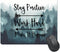Misty Forest Mouse Pad, Stay Positive Work Hard and Make It Happen Motivational Pad, Square Waterproof Non-Slip Rubber Base MousePads Office Lapto...