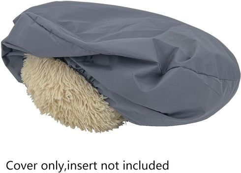 Waterproof Round Dog Bed Cover Replacement Washable Grey 36 Inch...