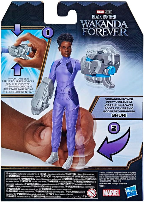 Marvel Studios' Black Panther Wakanda Forever Vibranium Power Shuri, 6-Inch Action Figure, Toy for Kids Ages 4 and Up...