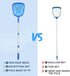 tuphen Pool Leaf Skimmer Net Cleaner - 3 Section Telescopic Pole Fine Mesh Deepwater Net Cleaning Leaves and Debris Pond Net...