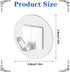 Qianyu 30 Pcs Adhesive Wall Hooks Heavy Duty Clear Sticky Hangers Waterproof Seamless Transparent Acrylic Utility Hook Without Nails for Hanging T...