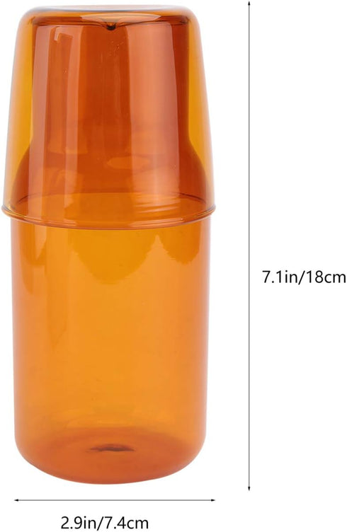 Cabilock 1set Glass Cup and Water Kettle Kit High Borosilicate Drinking Tools for Home Office Hotel Use for Cold Beverages Like Water Tea and Juic...