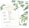 Baby Predictions and Advice Cards - Set of 50 Double-Sided Baby Prediction Cards for Baby Shower Games Greenery Watercolor Design Baby Shower Pred...