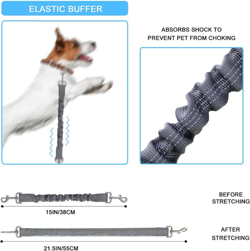 Dog Seat Belt for Bike Basket, Retractable Bicycle Dog Seatbelt, Elastic Pet Safety Leash Harness for Cat, Dog Leash Extension Attachment Shock Ab...