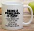 Retreez Funny Mug - Being a Principal is Easy Except the Bike is on Fire 11 Oz Ceramic Coffee Mugs - Funny, Sarcastic, Inspirational birthday gift...