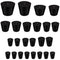 24Pcs Solid Rubber Stopper 11 Assorted Sizes 000# - 8# for Flask, Plug Holes, Lab Seal Rubber Stoppers...