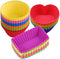 Silicone Baking Cups Muffin Cupcakes Liners Molds Sets in Storage Container Silicone Lunch Box Dividers Bento Box Accessories -36 Pack...