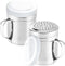 2Pcs Metal Salt Pepper Dredge Shakers, Stainless Steel Pepper Shaker Seasoning Jar With Handle, With Hole And Cover, Suitable For Pepper, Cinnamon...