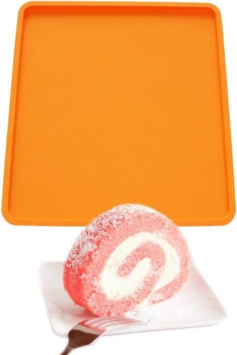 X-Haibei Swiss Roll Cake Mat Flexible Baking Tray Silicone Cookies Mold L10 W11inch H 0.78inch...