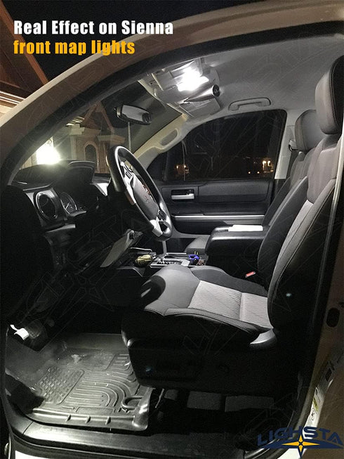 16PCS Super Bright White LED Interior Light Kit Package for Toyota Sienna 2011 2012 2013 2014 2015 2016 2017 2018 2019 2020 2021 + License Plate L...