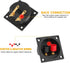 2 Pcs Square Speaker Box Terminal Cup Black 2 Inch 2-Way Spring Loaded Jacks Speaker with Screws Wire Connector Binding Post Cup Connector Subwoof...