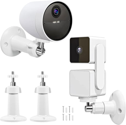 Dual Pack Wall Mount for Wyze Cam Pan V3 - All-Angle Swivel & Tilt Adjustable Bracket for Indoor & Outdoor Use.Mount Compatible with SimpliSafe Ou...