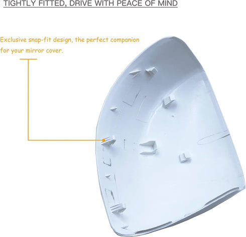 Left Driver Side Mirror Cover Cap Compatible with Honda Civic 2012-2015 Glossy White...