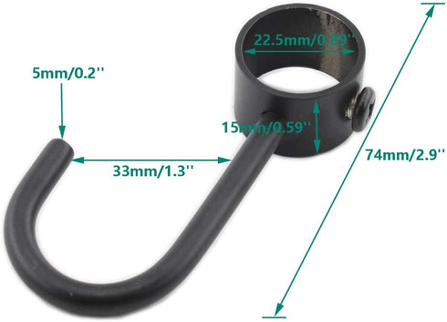 Stainless Steel Closet Rod Hooks, Heavy Duty Utility Hooks for Hanging Pots,Pans,Mugs,Towels,Oven Mitts,Adjustable J Typed Kitchen Hooks Fit for 2...