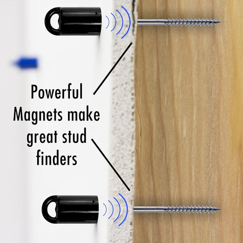 MagnetPAL Heavy-Duty Neodymium Anti-Rust Magnet, Magnetic Stud Finder, Hide-A-Key, Tool Holder & Retrieval, Most Powerful Magnet 12lb Pull, Indoor...