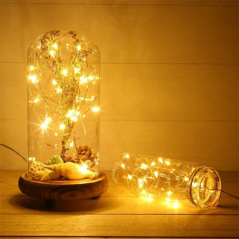 4 Pack Battery Operated Dewdrop Led Lights,Indoor Mini Fairy Lights With Timer Function,For Wedding Home Parties Christmas Holiday Decoration,6 Ho...
