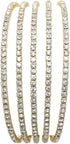 Rosemarie Collections Women's Stunning 5 Strand Rhinestone Crystal Statement Open Cuff Bracelet...
