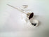 Rose Ring Holder with Long Stem, Silver...