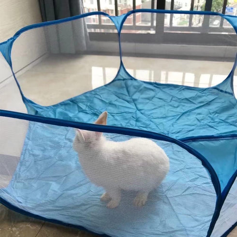 LUOZZY Animal Baby Playpen Foldable Safe Fence Anti-Slip Bases Baby Playard Breathable Pet Playpen Indoor Outdoor Yard Fence for Kitten Puppy Bunn...