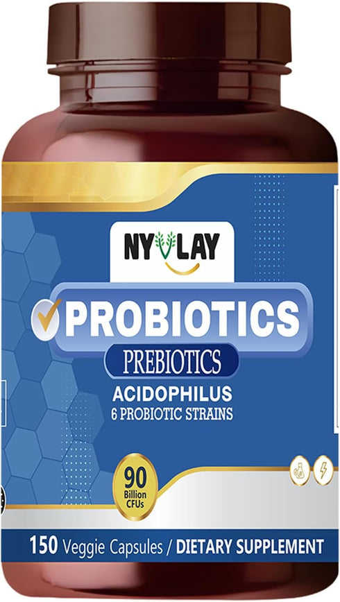 Prebiotics Probiotics 90 Billion CFU 150 Capsules | Dietary Supplement | Extra Strength Natural Formulation | Support Strength & Energy...