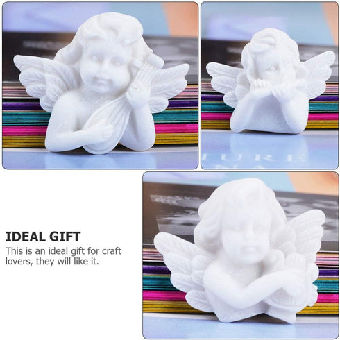 30Pcs Miniature Angel Figurine Mini Angel Statue Resin Embellishments Flatback Beads Charm Ornament Cherubs Angels for DIY Scrapbooking Craft Phon...