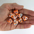 Orange and White Dice - 8 D10 Set - 'Troll Slayer'...