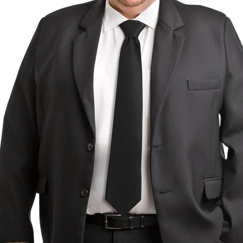 Black Ties For Men Solid Color Formal Neckties 3.75''(9.5CM) XL Tie Big Ties For Men...