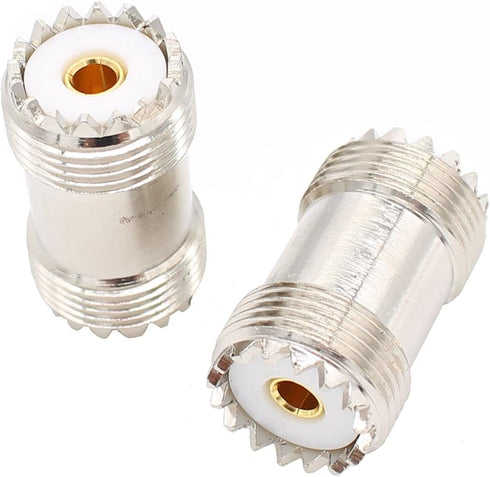 SO239 Barrel Connector, 6-Pack PL259 Coupler UHF Female to Female RF Adapter Coax Coaxial for CB Ham Radio Antenna, SWR Meter Cable Extention...