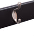 BIRDROCK HOME Oval Hook Coat and Hat Rack | 4 Hooks | Wall Mount | Black Finish | Satin Nickel Hooks...