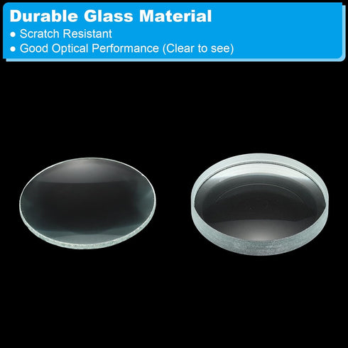 PATIKIL 10cm Focal Length 40mm Double Convex and 10cm Focal Length 40mm Double Concave Lens 1 Set, 2 Pack Glass Optically Polished Round Edges Len...
