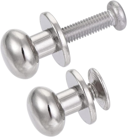 uxcell 9mm Head Dia. Round Knobs Pull Handle, 12pcs Zinc Alloy for Drawer Pulls Gift Box Cabinet Door Knobs with Screws, Silver Tone...