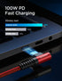AINOPE 100W USB C to USB C Cable (6.6ft/6.6ft/10ft),Chubby Cable USB C,USBC to USBC Cable Fast Type C Charging Cable Fits for iPhone 15,MacBook Ai...