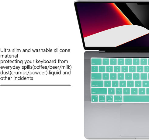 Stylish Keyboard Cover Silicone Protective Skin Keyboard Protector for MacBook 2025-2021 Pro 14" 16" M4 M3 M2 M1 Pro Max Chip,MacBook Air 15" 13.6...