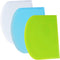 SURDOCA Dough Scraper Bench Scraper - 3P 4.7x3.7" Plastic Flexible Bowl Scraper, Sharp Edge & Angles Cake Scraper. Non-Slip Bakeware Decorating To...