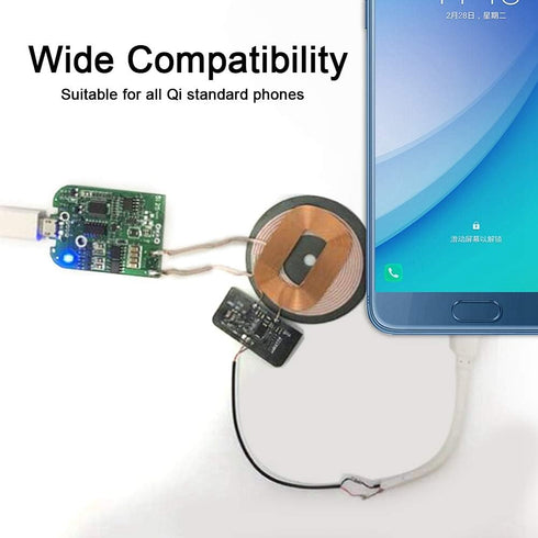 Qi Standard Charging Coil DIY Charging Receiver Module PCB Circuit Board 5V 1A Qi Fast Charging Module DIY Charging Module...