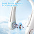Coastacloud Portable Neck Fan, Rechargeable Turbo Bladeless Fan, 3 Speeds Adjustment 360° Cooling Airflow, Hands Free Wearable Personal Fans for O...