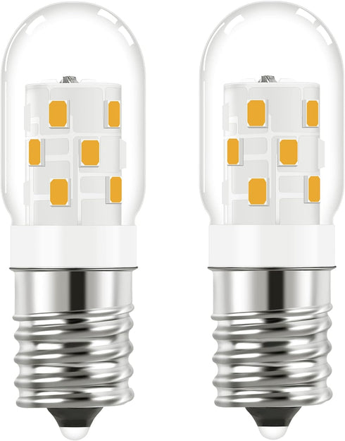 LED Microwave Light Bulb Over Stove Appliance Replacement 40W Incandescent for Refrigerator, Dimmable Range Hood E17 Intermediate Base Warm White ...