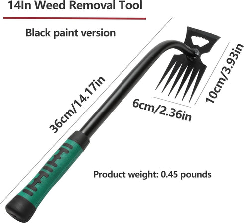 Weed Puller Tool Garden Weed Pulling Tool, Portable Garden Weeder Tool Uprooting Weeding Tool, 6 Teeth Hand Weeder for Vegetable Gardening Plantin...