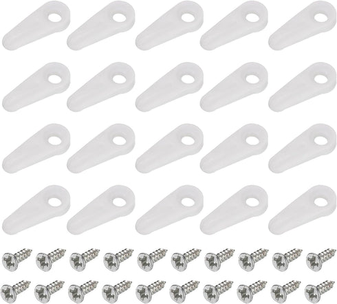 uxcell 20 Pieces Picture Frame Turn Button, 24X10mm for Hanging Pictures Photos Drawing Crafts, Plastic with 20Pcs Screws Hardware Backing Clips W...