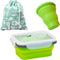 Collapsible Bowls for Camping Silicone Food Storage Containers Mixing Snack Bowls with Lid and Foldable Cups and Storage Bag for Salad, Lunch, Sna...