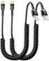 AICase Coiled Lightning Cable for Car 2 Pack, Coil iPhone Charger Cable Compatible with iPhone 14 Pro Max/13 pro max/12 Pro/12/11/XS/XS Max/XR/X/8...